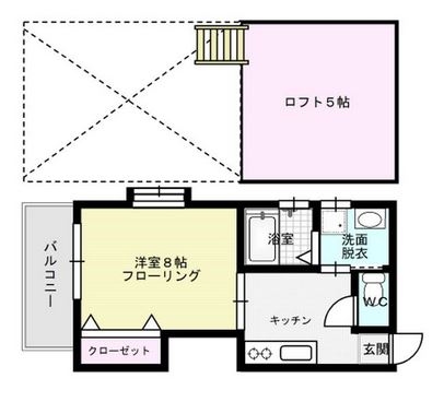 エイトピース102号室-間取り