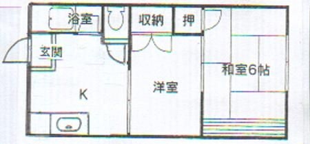 ハイツ美和102号室-間取り