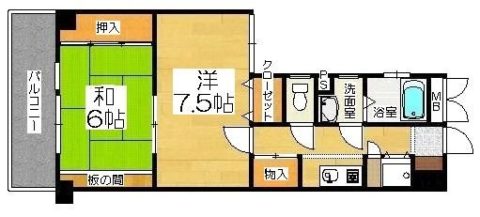 ル・モンド博多401号室-間取り