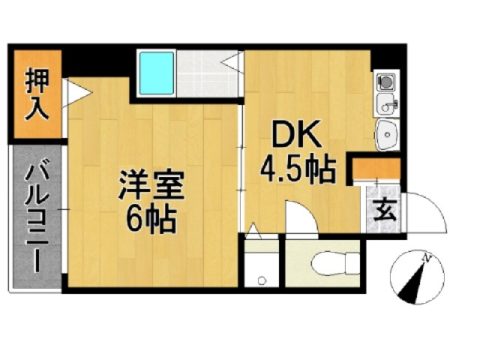 泉屋ビル203号室-間取り