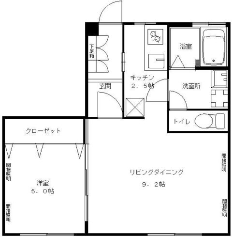 エトランゼ博多１６4F号室-間取り