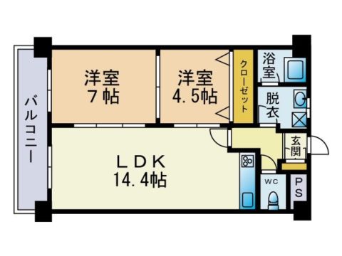 カワイアーバンビル403号室-間取り