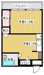 岸川ビル - 所在階 の間取り図