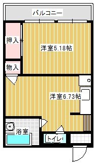 岸川ビル606号室-間取り