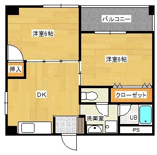 コープ古小路502号室-間取り