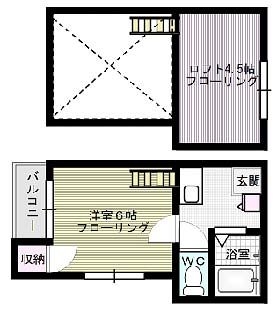 アプローズ桜館101号室-間取り