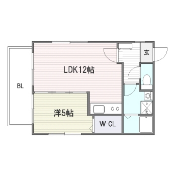 ステラＯｎｅ諸岡102号室-間取り