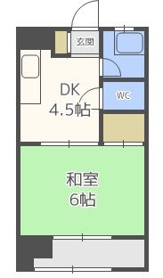 安本ビル402号室-間取り