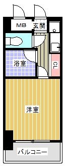 ピュアドーム博多アクティオ - 所在階***階の間取り図 2933