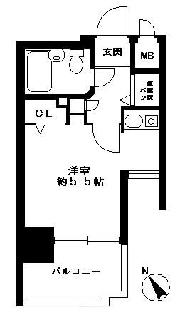 朝日プラザ博多VI306号室-間取り