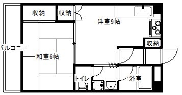 ワコウハイツ402号室-間取り