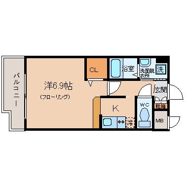 スプリーブ博多302号室-間取り