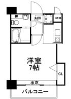 エステートモア大濠公園通り - 所在階***階の間取り図 2977