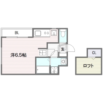 スプレンダー博多駅東205号室-間取り