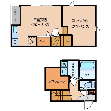 ＣＢ吉塚ルフレ203号室-間取り