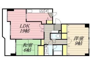 ライオンズマンションマキシム桜坂403号室-間取り