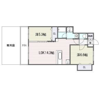 スペースＦ住吉102号室-間取り