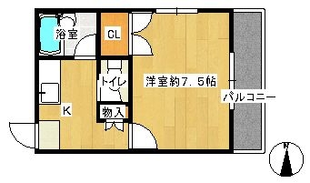 ミツミマンション今川202号室-間取り