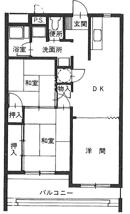 高砂マンション607号室-間取り