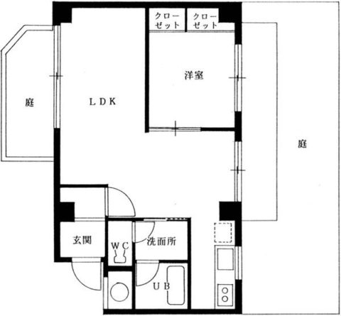 アートガーデンズ大濠102号室-間取り