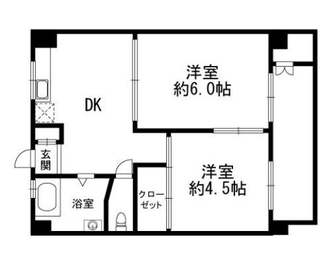 今川マンション303号室-間取り