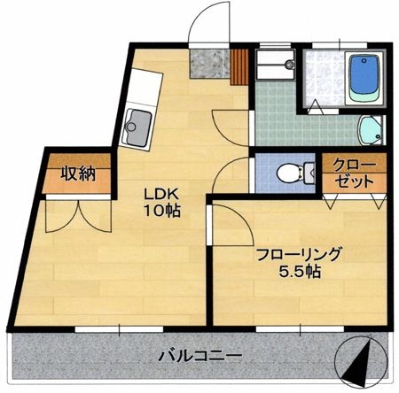 小山ビル606号室-間取り