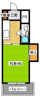 大蔵マンション南博多 - 所在階***階の間取り図 3046