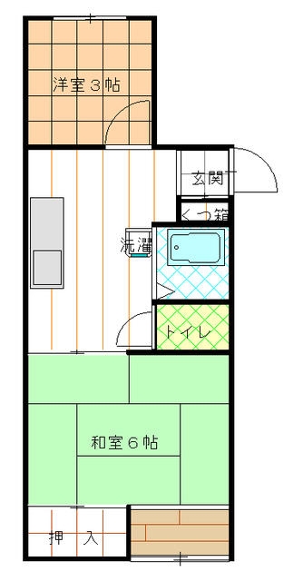 城野ビル5F号室-間取り