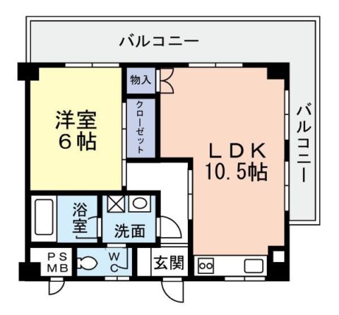 トーカンマンション大濠公園駅前306号室-間取り