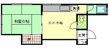 門田アパート201号室-間取り