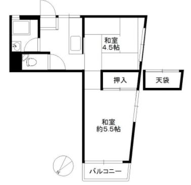 コーポ三交301号室-間取り