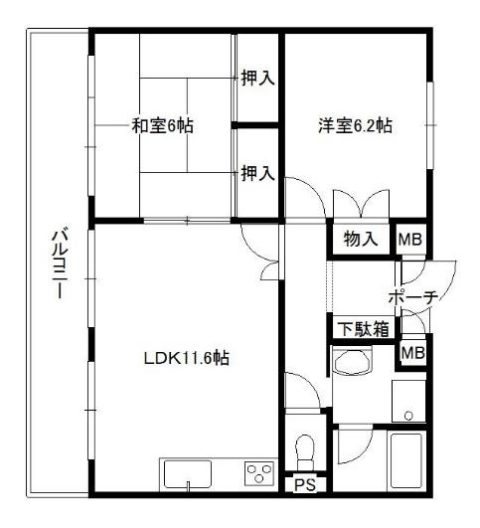 ダイアパレス平尾第2502号室-間取り