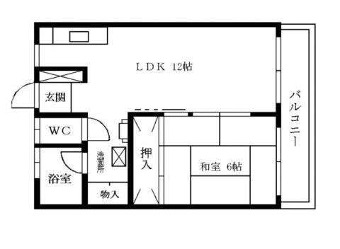 小笹カステリアC棟107号室-間取り