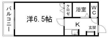 スライビング冷泉205号室-間取り