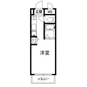 ルネスロワール天神サウス309号室-間取り