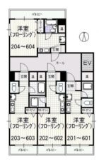 TEメゾン高砂 - 所在階 の間取り図