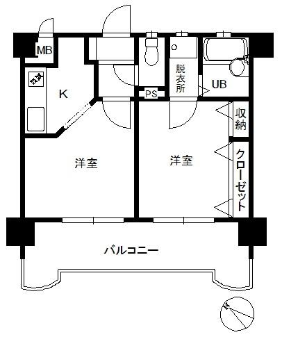 ステイツ天神303号室-間取り