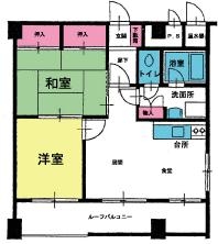 ライオンズマンション高砂号室-間取り