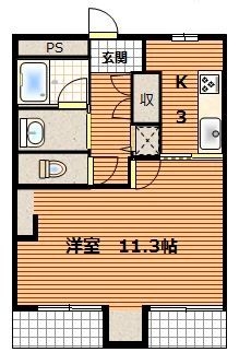 ジュネスTomachi502号室-間取り