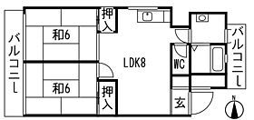 警固えがしらビル501号室-間取り