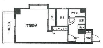 シスタス赤坂201号室-間取り