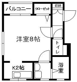 サウスコート102号室-間取り