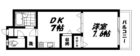 レインボー六本松 - 所在階 の間取り図