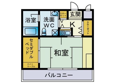 ファミリオン御所415号室-間取り