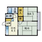 てるくにハウス - 所在階2階の間取り図 3206