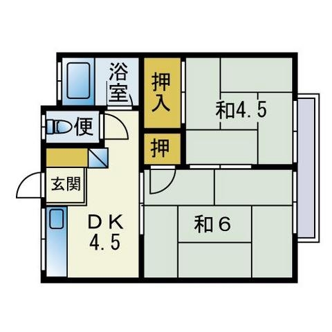 てるくにハウス201号室-間取り