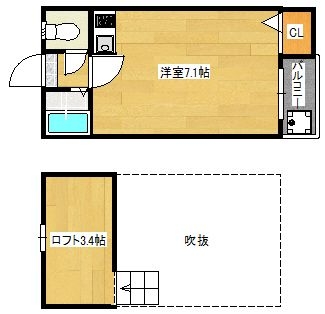 フェリセス谷公園202号室-間取り