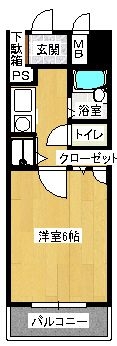 ダイナコートエスタディオ桜坂 - 所在階***階の間取り図 3211