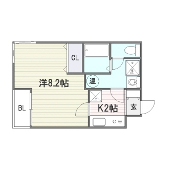 セルクル北方302号室-間取り