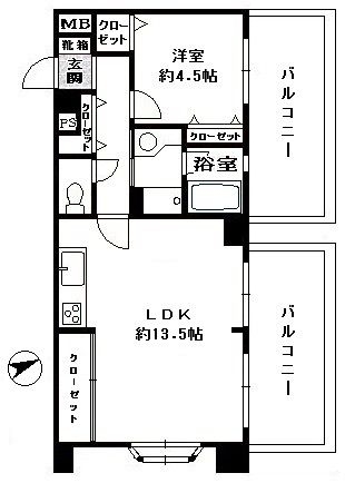 ライオンズマンション桜坂第3403号室-間取り